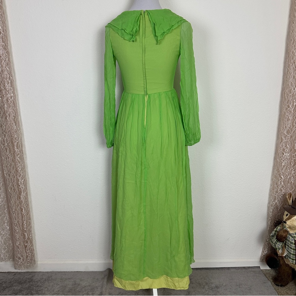 VINTAGE Bright Green Dress - Picture 2 of 14